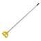 Rubbermaid Commercial 60 in Mop and Broom Handles, 1" Dia, Gray/Yellow, Aluminum FGH126000000 - alternate 1